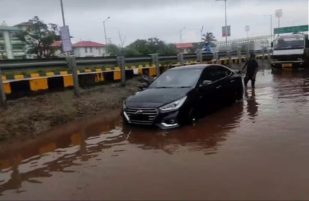 Panaji-Margao Highway ಕಳಪೆ ಕಾಮಗಾರಿ; ಸರ್ವೀಸ್ ರಸ್ತೆ ಜಲಾವೃತ