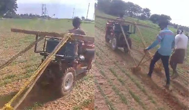 Agriculture: ಸೋಲಾರ್ ಮಿನಿ ಟ್ರ್ಯಾಕ್ಟರ್ ಬಳಸಿ ಗಮನ ಸೆಳೆದ ಯುವ ರೈತ