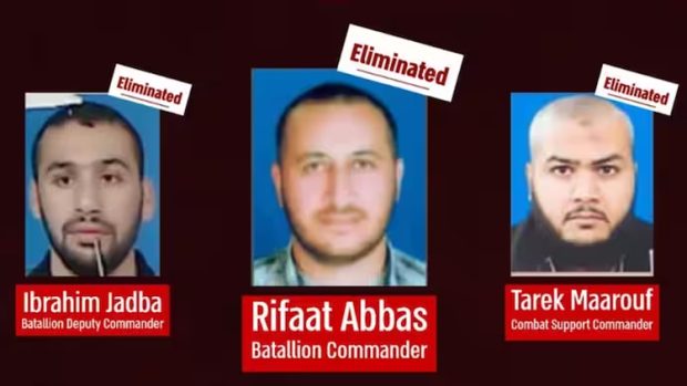 Israel says its fighter jets killed 3 senior Hamas operatives