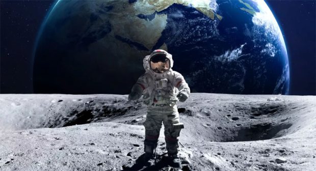 man on moon