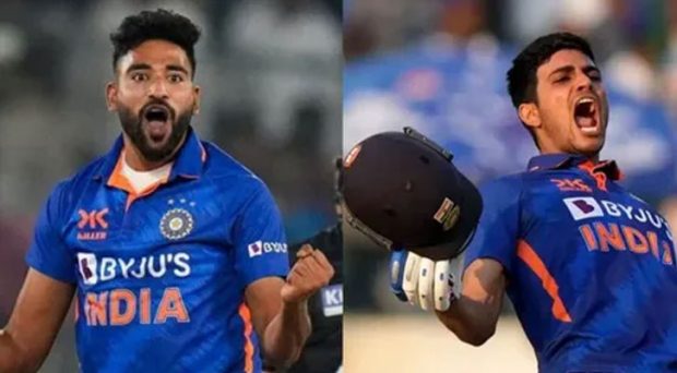 India’s Shubman Gill and Mohammad Siraj in the Player of the Month Award competition