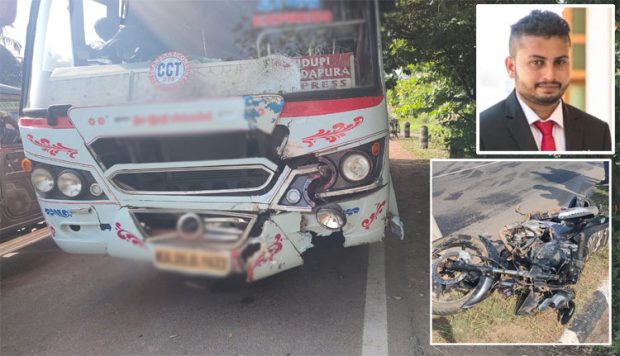 Road Mishap ಬ್ರಹ್ಮಾವರ: ಬಸ್‌ ಢಿಕ್ಕಿ; ಬೈಕ್‌ ಸವಾರ ಸ್ಥಳದಲ್ಲೇ ಸಾವು