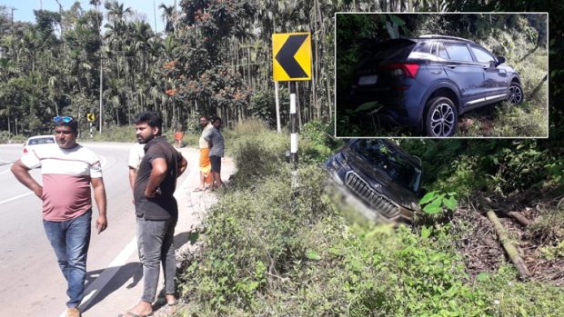 Road Mishap: ಮೂಡಿಗೆರೆ ನ್ಯಾಯಾಧೀಶರ ಕಾರು ಪಲ್ಟಿ… ಪ್ರಾಣಾಪಾಯದಿಂದ ಪಾರು