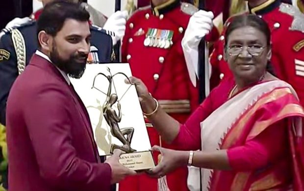 Arjuna Award: ಭಾರತದ ವೇಗಿ ಮೊಹಮ್ಮದ್ ಶಮಿ ಸೇರಿದಂತೆ 26 ಆಟಗಾರರಿಗೆ ಅರ್ಜುನ ಪ್ರಶಸ್ತಿ