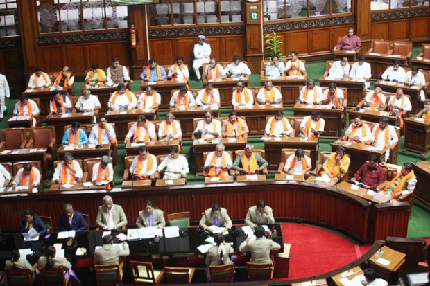 Karnataka Assembly Joint Session ಸದನದಲ್ಲಿ ಜೈ ಶ್ರೀರಾಮ್‌ ವರ್ಸಸ್‌ ಜೈ ಭೀಮ್‌ ಘೋಷಣೆ