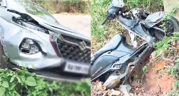 Road Mishap ಪರಸ್ಪರ ಢಿಕ್ಕಿ; ವಾಹನಗಳು ಜಖಂ