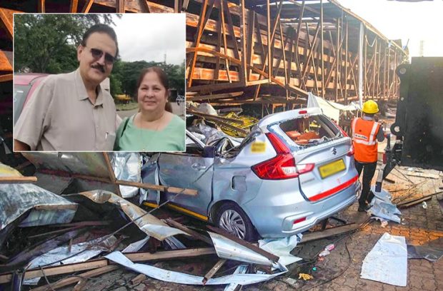 Hoarding Collapse: ಅಪ್ಪಚ್ಚಿಯಾದ ಕಾರಿನಲ್ಲಿತ್ತು ನಿವೃತ್ತ ಅಧಿಕಾರಿ, ಪತ್ನಿಯ ಮೃತದೇಹ