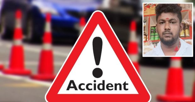 Road Mishap ಈಚರ್ ವಾಹನ-ಬೈಕ್ ನಡುವೆ ಅಪಘಾತ: ಸವಾರ ಮೃತ್ಯು