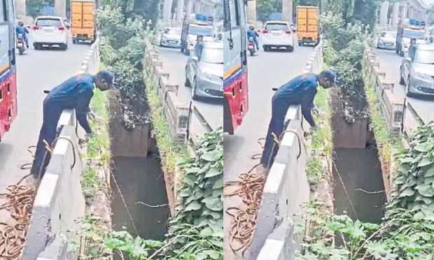 Bengaluru: ಡಿವೈಡರ್‌ಗೆ ಡಿಕ್ಕಿ; ರಾಜಕಾಲುವೆಯಲ್ಲಿ ಕೊಚ್ಚಿ ಹೋದ ಬೈಕ್‌ ವಾಹನ ಸವಾರ?