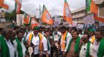 Davanagere; Protest by BJP Zilla Raitamorcha condemning the price hike