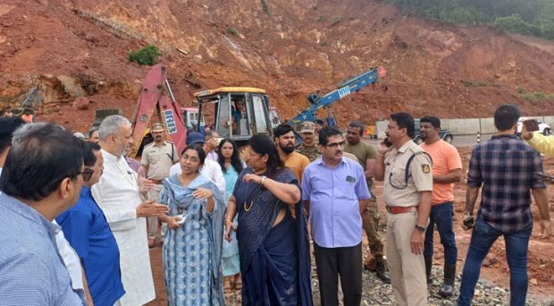 Shirur Landslide; ಸ್ಥಳಕ್ಕೆ ಭೇಟಿ ನೀಡಿ ಕಾರ್ಯಾಚರಣೆಯ ಮಾಹಿತಿ ಪಡೆದ ಸಂಸದ ಕಾಗೇರಿ