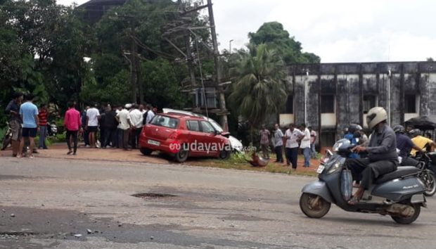 Road Mishap ಕೆಳಪರ್ಕಳದಲ್ಲಿ ಎರಡು ಕಾರುಗಳ ನಡುವೆ ಅಪಘಾತ…