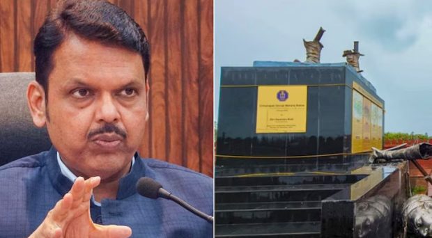 Fallen Shivaji statue built by Navy: Fadnavis