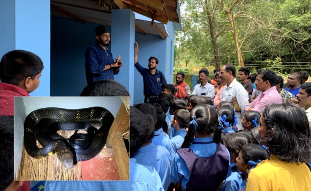 Hosanagara: ಶಾಲೆ ಬಿಸಿಯೂಟ ಕೊಠಡಿಯಲ್ಲಿ ಅವಿತಿದ್ದ 9 ಅಡಿ ಉದ್ದದ ಕಾಳಿಂಗ ಸರ್ಪ