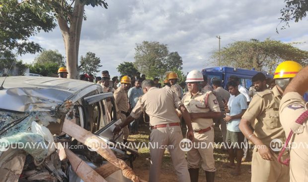 Magadi: ನಿಯಂತ್ರಣ ತಪ್ಪಿ ಮರಕ್ಕೆ ಡಿಕ್ಕಿ ಹೊಡೆದ ಕಾರು; ಒಂದೇ ಕುಟುಂಬ ಐವರು ಸಾವು