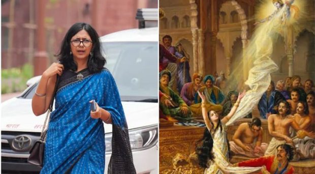 Swati maliwal shared a picture of Draupadi’s disrobing after Bibhav’s bail