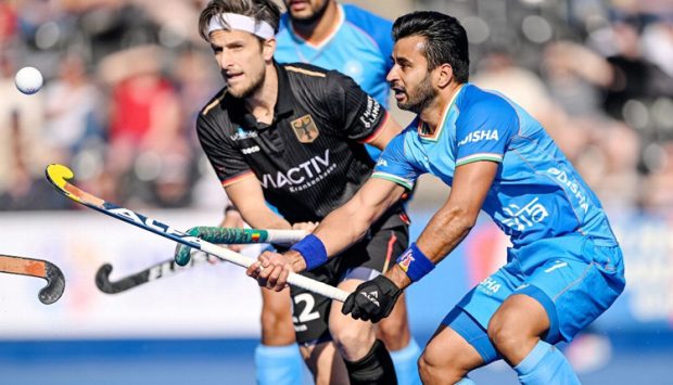 hockey; India playing against Germany