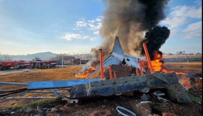 S.Korea: Plane skids on runway and hits wall: Watch video here