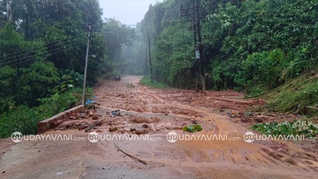 Mangaluru: Continued heavy rains; A road near the collapsed airport